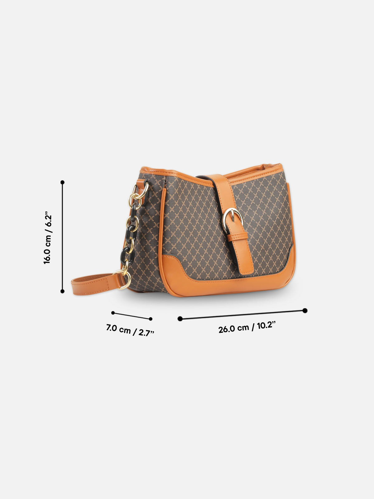 Velora Monogram Chain Shoulder Bag