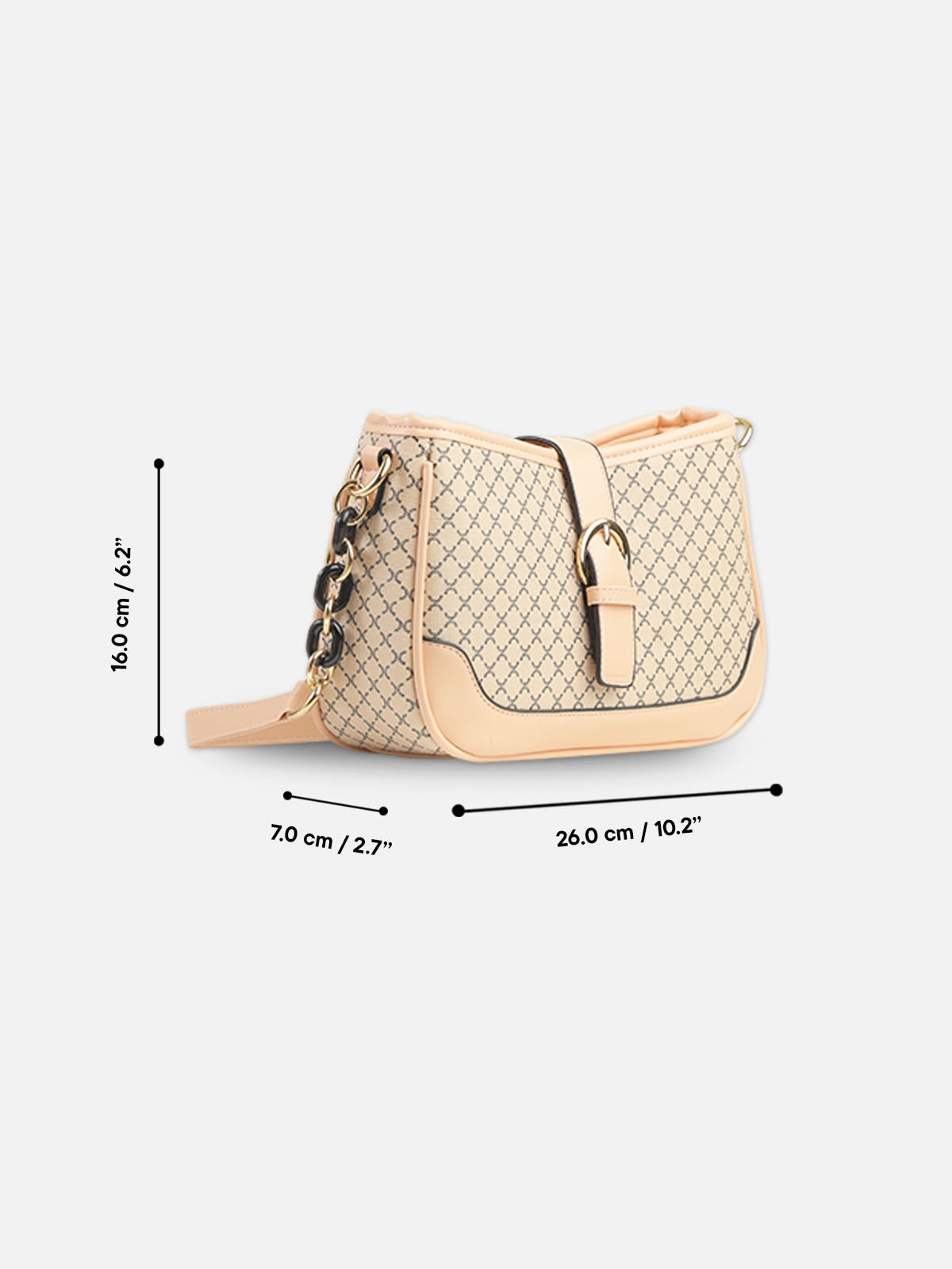 Velora Monogram Chain Shoulder Bag