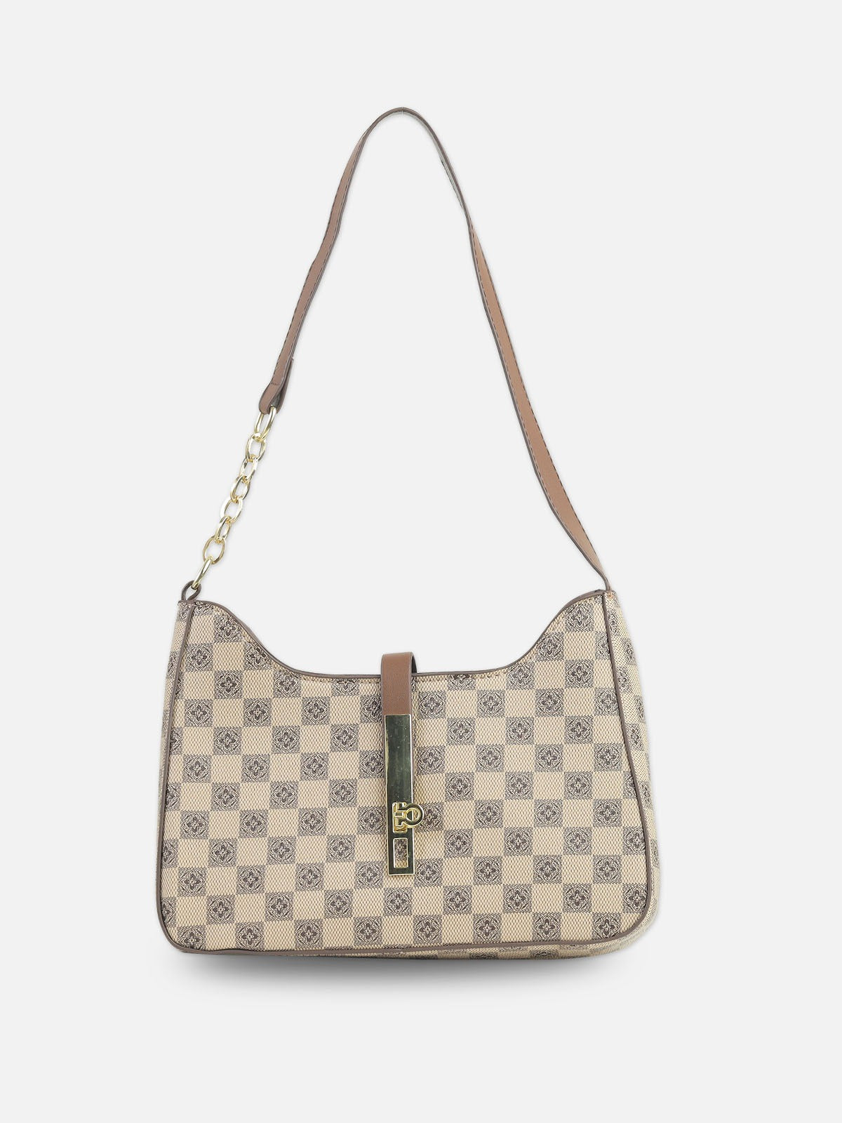 Classic Checkered Shoulder Bag