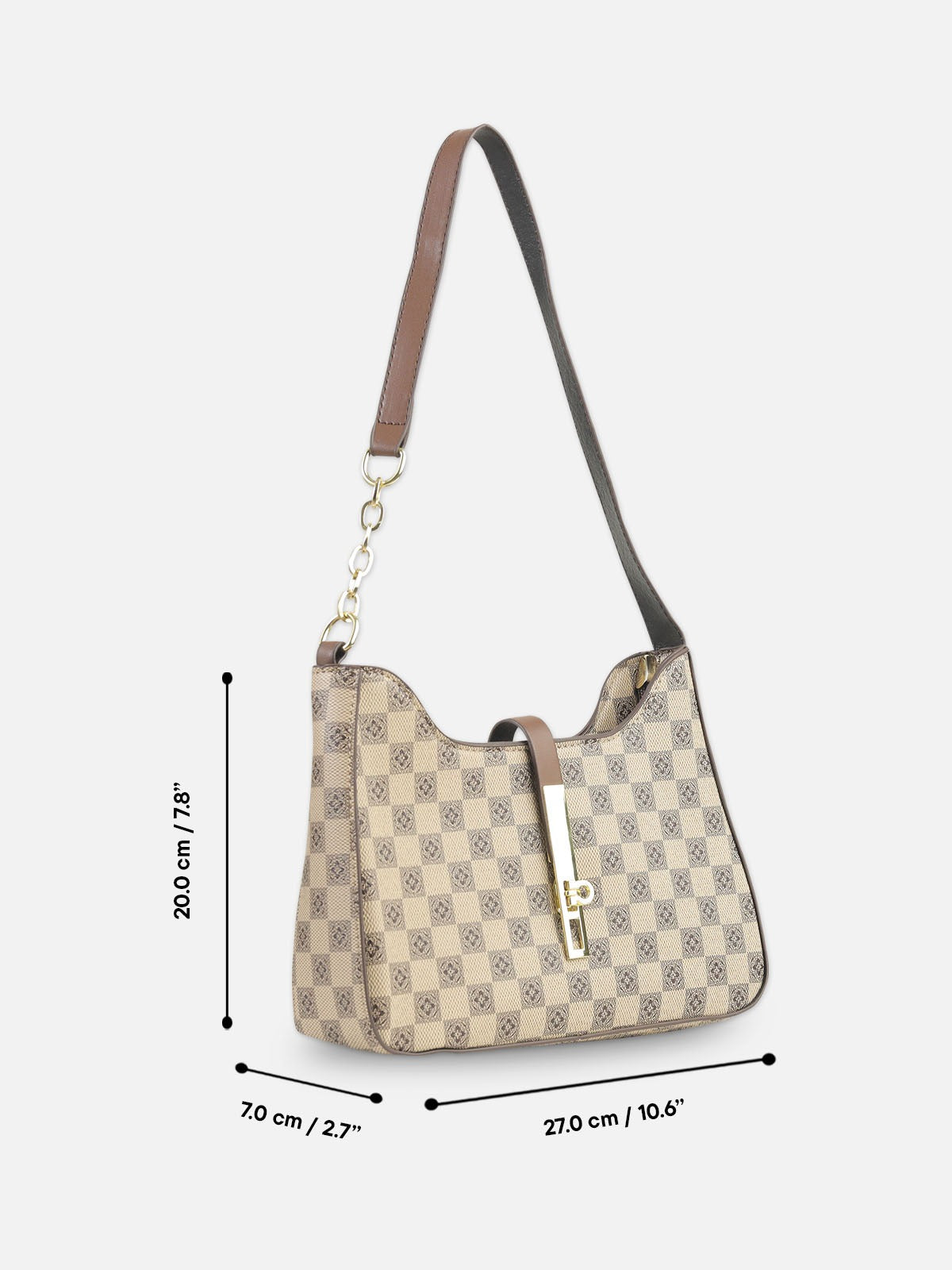 Classic Checkered Shoulder Bag