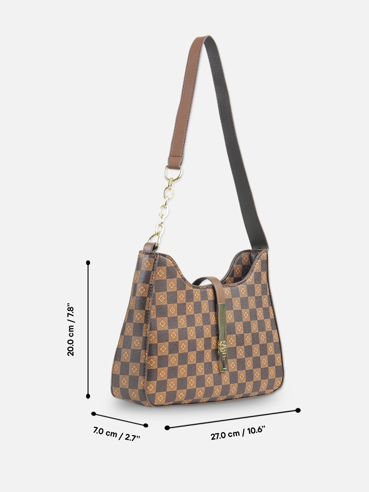 Classic Checkered Shoulder Bag