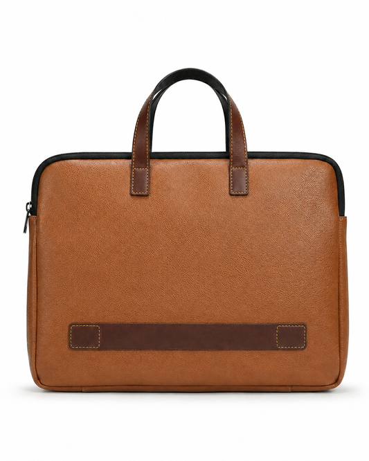 Elvaro Classic Tan Laptop Carry Bag