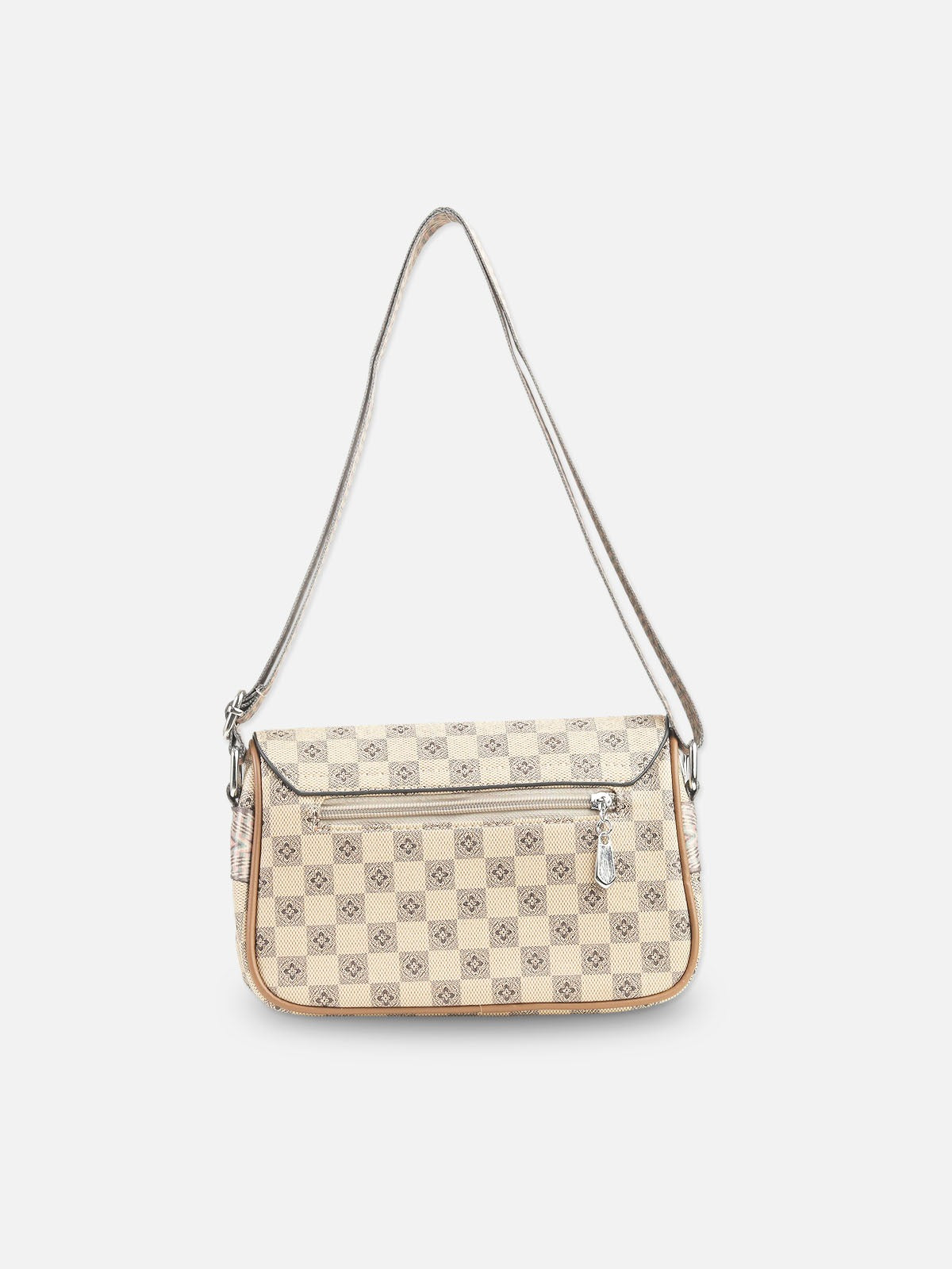 Elegant Checkered Sling Shoulder Bag