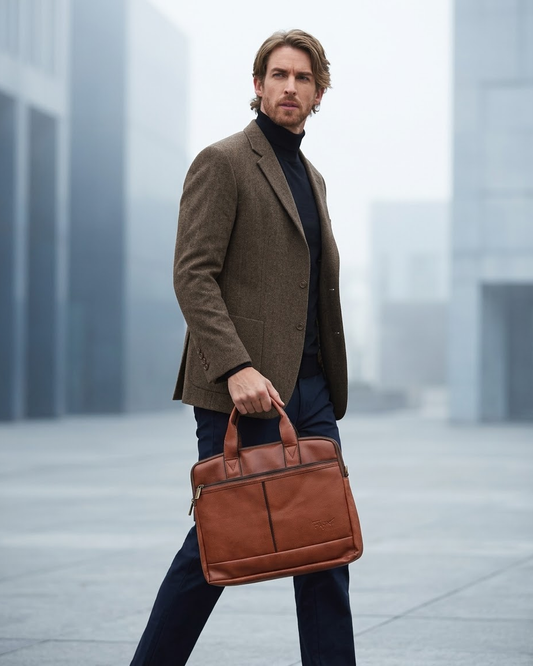 Thomas Brown Premium Leather Work Bag