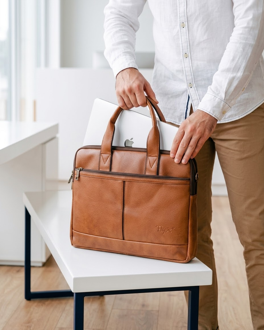 Thomas Brown Premium Leather Work Bag