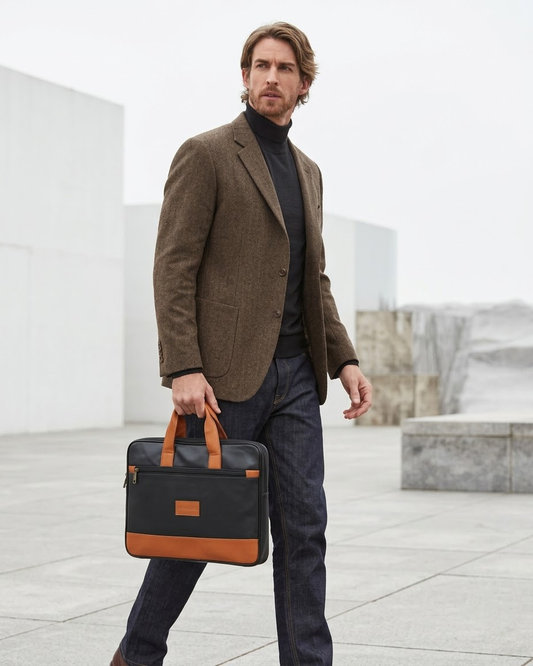 Alaric Classic Black Laptop Carry Bag
