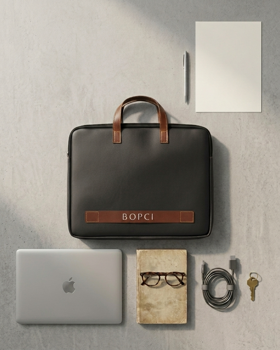 Aurelio Classic Black Laptop Carry Bag