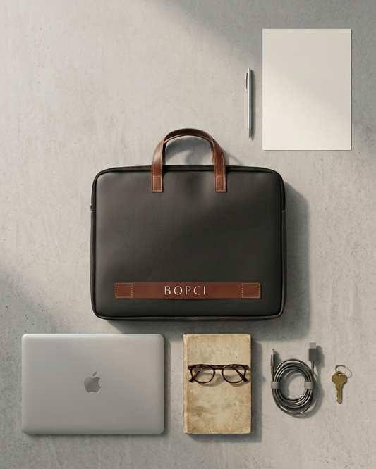 Aurelio Classic Black Laptop Carry Bag