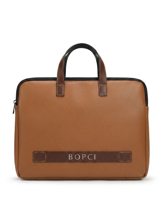 Elvaro Classic Tan Laptop Carry Bag
